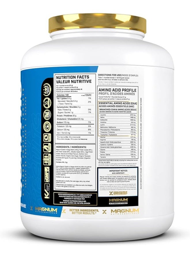 Magnum Nutraceuticals Quattro Whey Protein Powder, Vanilla Soft Serve Ice Cream 4lb – Premium Protein Isolate Blend for Muscle Growth & Recovery - Image 2