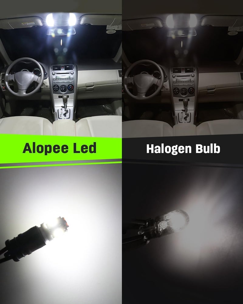 Alopee 30-Pack 194 Led Bulb White 6500K t 10 Led Light Bulbs 5SMD 5050 Chips 168 Led Bulb 2825 Led Bulb 158 501 W5W Automotive Led Bulbs for Car Dome Map Door Courtesy Trunk Light DC 12V - Image 5