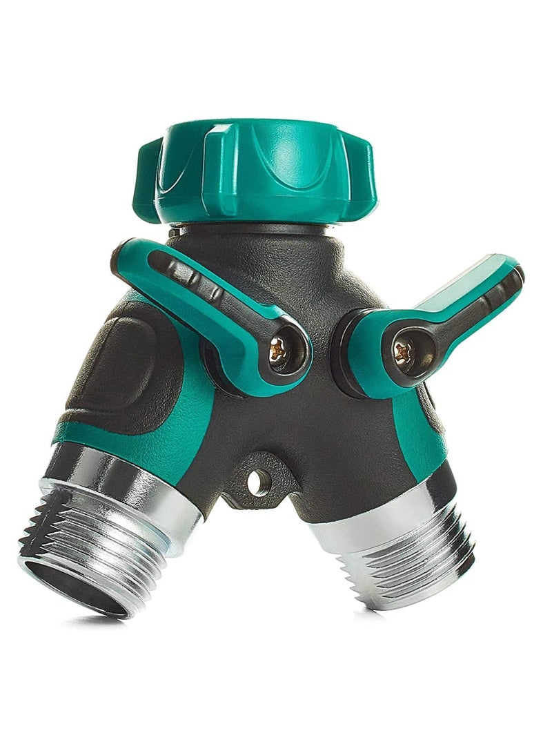 Loquat Durable Y-shape Practical Hose Splitter 3/4 Double-pass Splitter Agriculture Garden 2-way Irrigating Tool Garden Accessories - Image 1