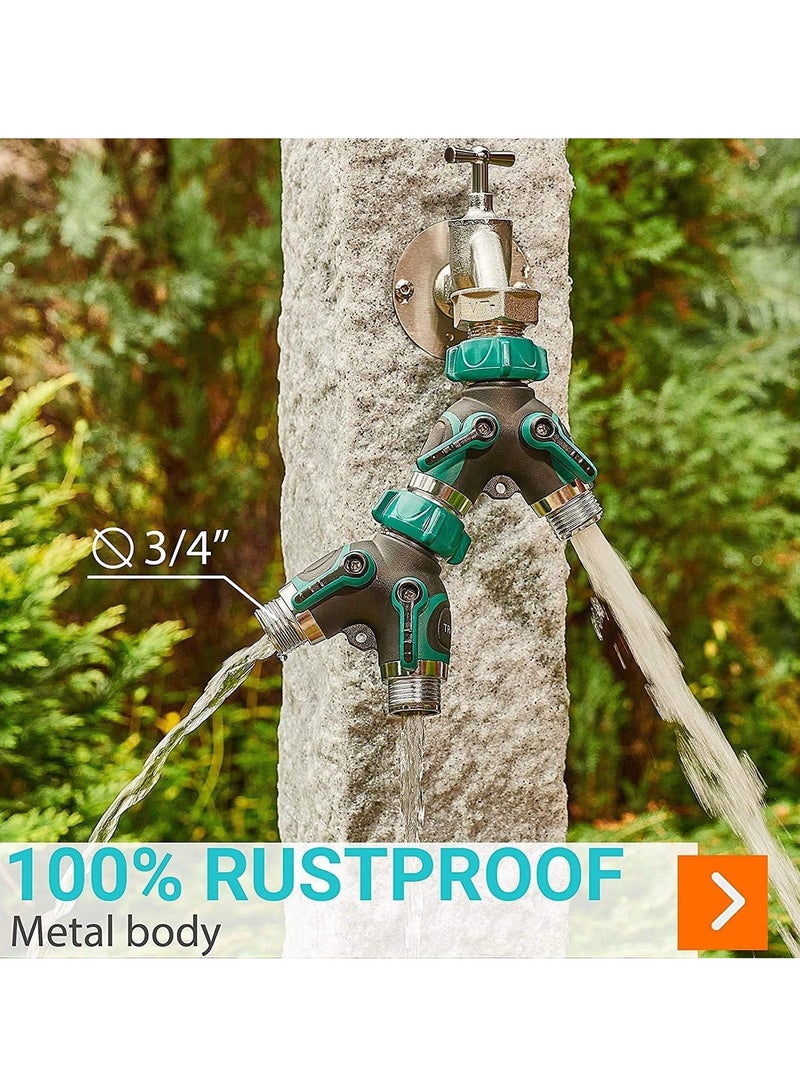 Loquat Durable Y-shape Practical Hose Splitter 3/4 Double-pass Splitter Agriculture Garden 2-way Irrigating Tool Garden Accessories - Image 2