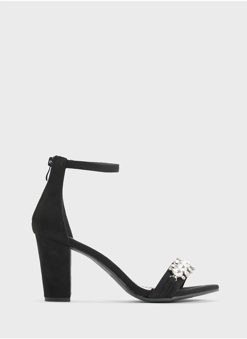 ايلا High Heel Sandal With Embellished Strap