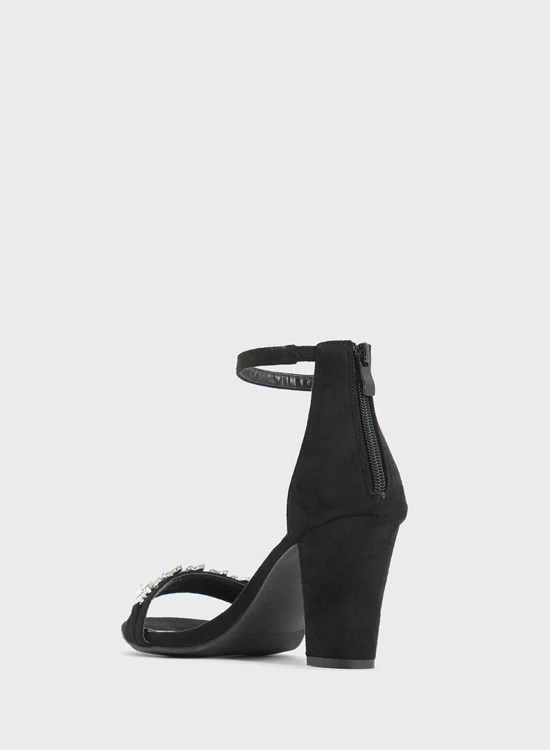 Anne Michelle High Heel Sandal With Embellished Strap