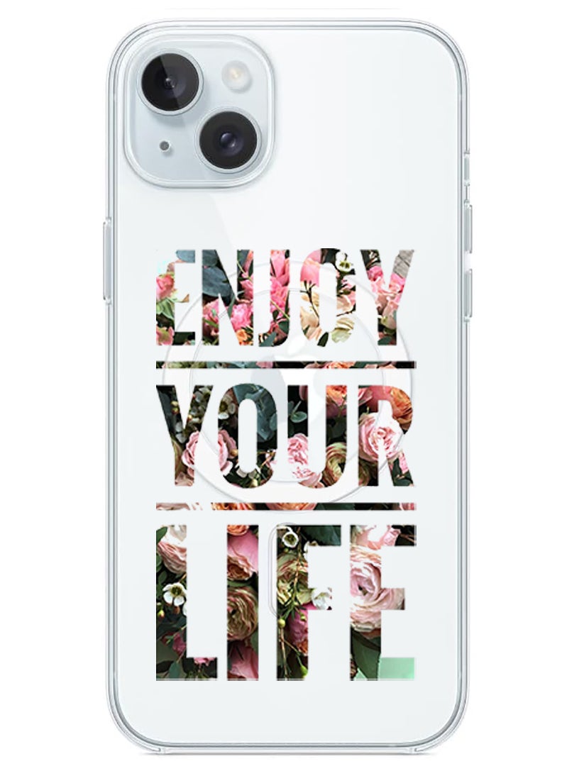 Theodor Magnetic Case for iPhone 15 6.1-inch Compatible with MagSafe Wireless Charging, Shockproof Phone Bumper Cover Enjoy your rally copy - Image 1