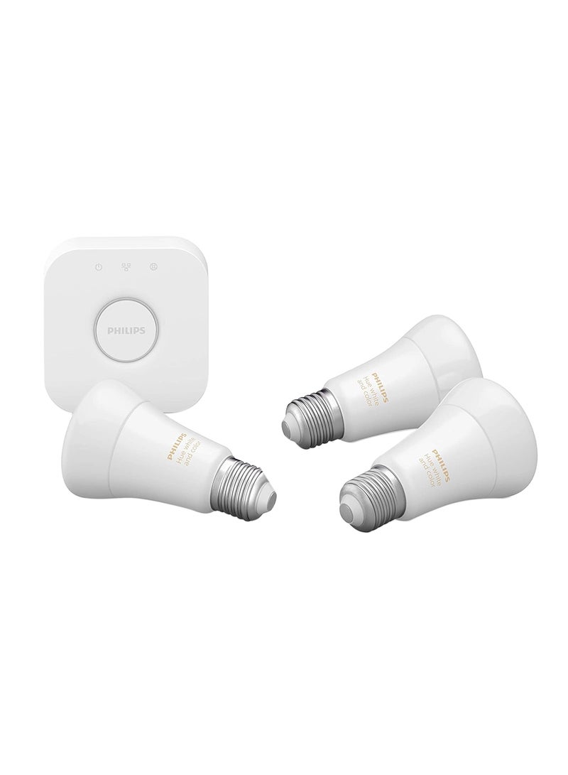 Philips Hue Uae White And Colour Ambiance Led Smart Bulb - Starter Kit 3 Bulbs And Bridge Bluetooth And Zigbee Compatible Works With Apple Homekit Siri Alexa Google Assistant And Many More White & Colour Ambiance - Image 2