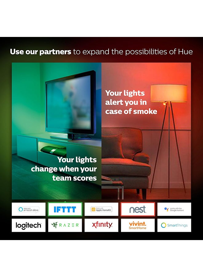 Philips Hue Uae White And Colour Ambiance Led Smart Bulb - Starter Kit 3 Bulbs And Bridge Bluetooth And Zigbee Compatible Works With Apple Homekit Siri Alexa Google Assistant And Many More White & Colour Ambiance - Image 5