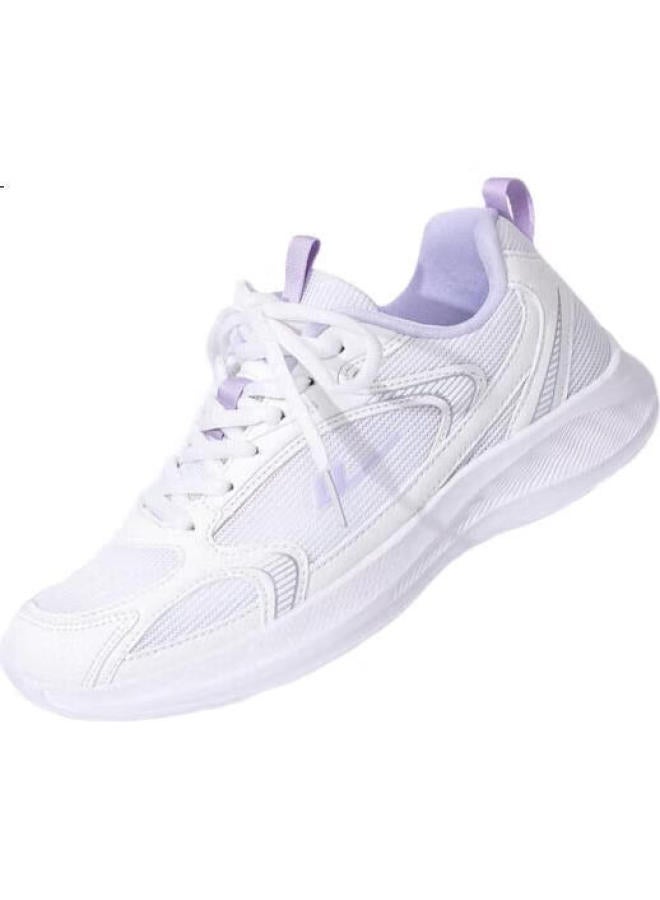 Pull Back Warrior Women'S Spring Sports Shoes Soft Bottom Lightweight Casual Running Shoes 3022 White/Purple Size 38 - Image 2