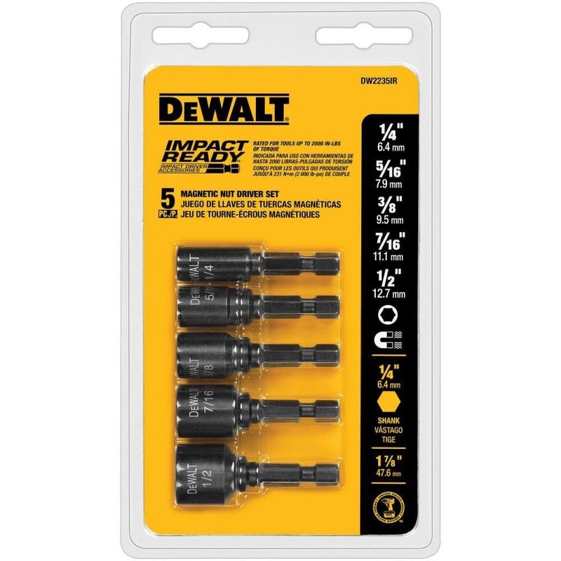 DEWALT Nut Driver Set, Impact Ready, Magnetic, 5-Piece (DW2235IR) - Image 2