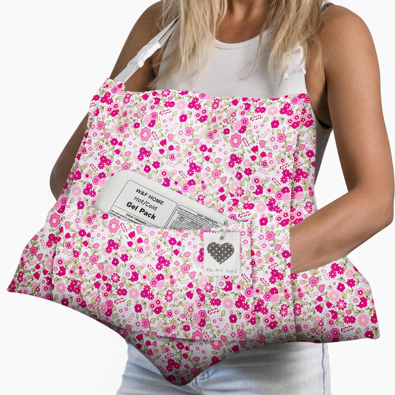 W&F HOME وسادة استئصال الرحم لجراحة البطن، وسائد القسم C، التعافي بعد استئصال الرحم، يجب أن يكون لديك هدايا التعافي، منتجات بعد العمليات الجراحية، وسادة شد البطن، وسائد جراحة القلب - زهرة وردية - Image 1