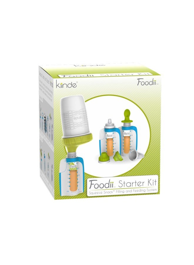 Kiinde Foodii Baby Food Storage Starter Kit, Squeeze Pouch and Reusable Spouts Set  - Image 5