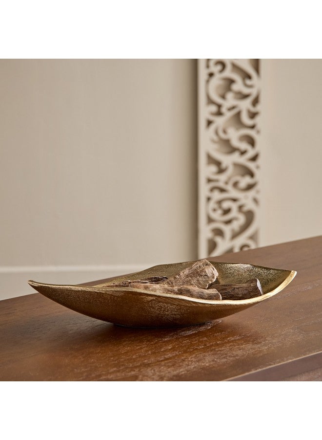 Home Box Arizona Aluminium Twisty Bowl 33 x 12.5 x 5.7 cm - Image 1