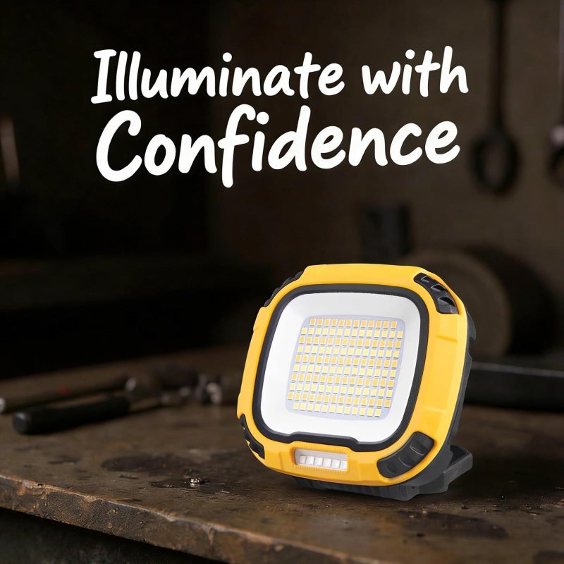 2 Pcs Rechargeable LED Flood Light with Hook and Magnetic Base 4 Modes Waterproof Power Bank Function - Image 3