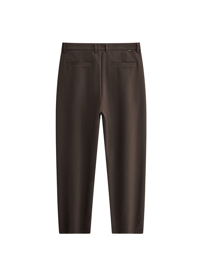 DANCING WOLVES Dance With Wolves [fleece Lined Thickened] Commuter Versatile Warm Comfortable Men's Thick Casual Pants 302 Dark Coffee 35 - Image 4