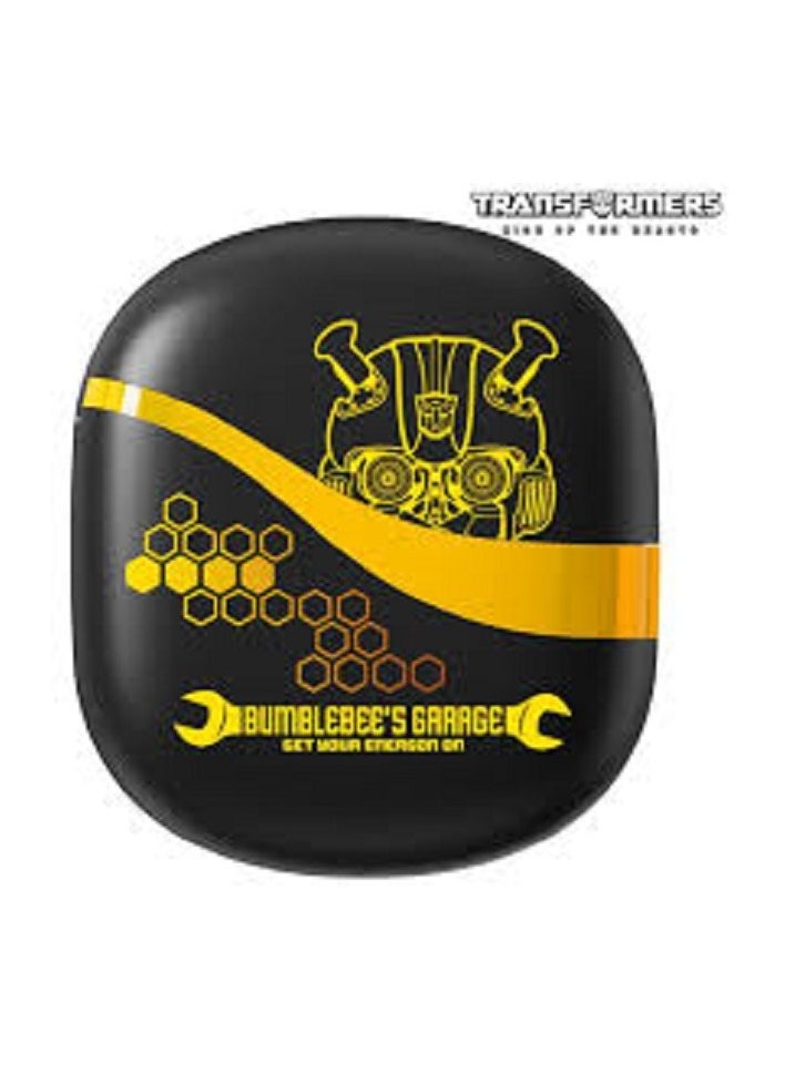 Transformers TF-T21 Open Ear Headphones Wireless Bluetooth, 60Hrs Playtime Earphones with Earhooks Bluetooth 5.4 Touch Control, Air-Conduction Ear Buds IPX5 Waterproof Earbuds for Sports Yellow