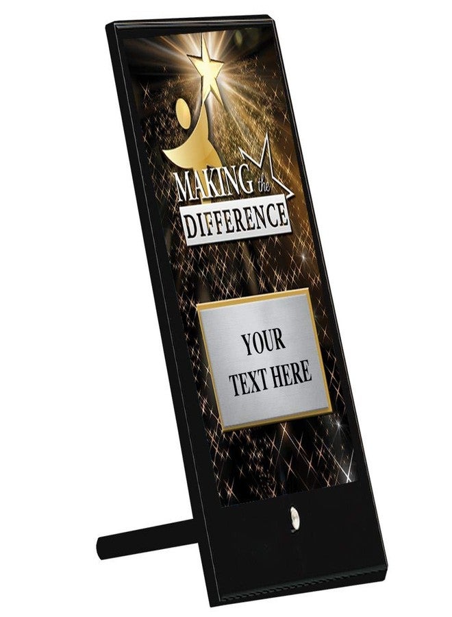 Crown Awards Making The Difference Plaque Award, Custom Service Recognition Trophy Plaque with Custom Engraving, Stands Up On Its Own Prime - Image 2