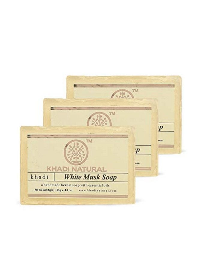 Khadi Natural صابون المسك العشبي (أبيض) 125 ج (عبوة من 3) - Image 2