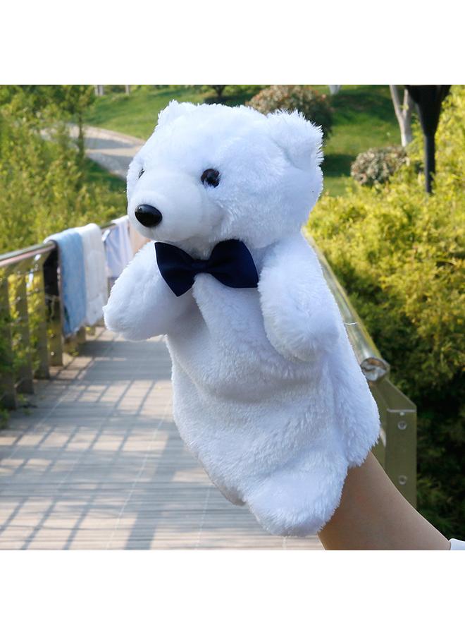 الأزرق جي دبليو ربطة العنق الجديدة دمية الأرنب الدمى تعلم لعبة القفازات للأطفال في وقت مبكر تعليم رواية القصص للآباء والأطفال لإرضاء الدمى القطيفة - Image 1