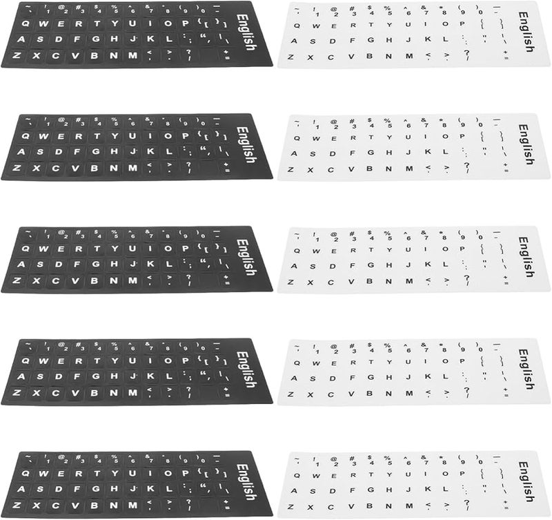 EXCEART 10 Sheets English Keyboard Stickers Removable Easy Apply for Laptop Desktop - Image 2