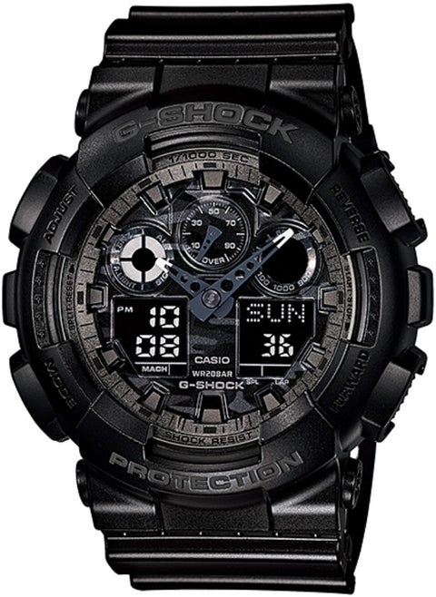 G-SHOCK GA-100CF-1A Camouflage Dial Black Analog-Digital 200m Men's Watch
