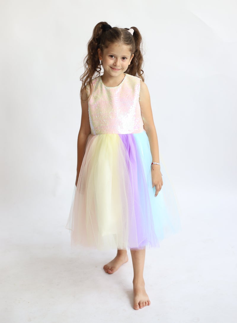 D'Daniela Rainbow Tulle Dress - Image 1