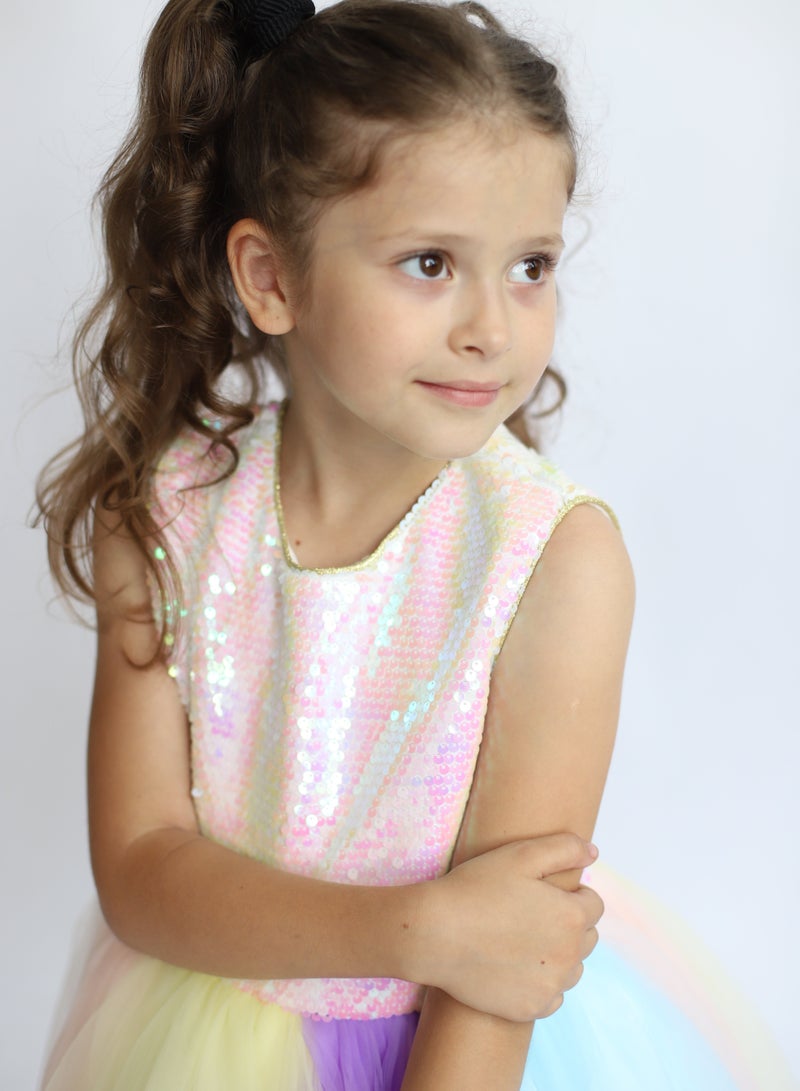 D'Daniela Rainbow Tulle Dress - Image 5
