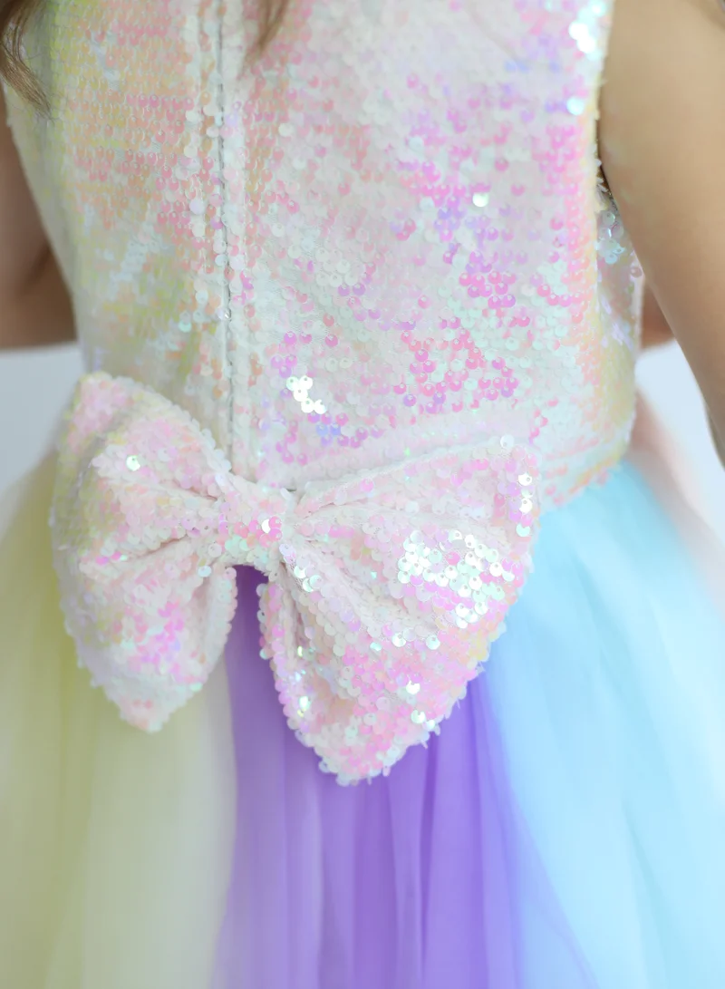 D'Daniela Rainbow Tulle Dress