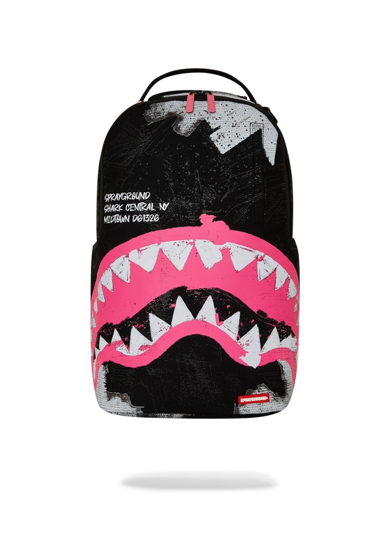 SPRAYGROUND SHARK CENTRAL SORBET HAND PAINTED DLX-COTTON BACKPACK  - Image 1