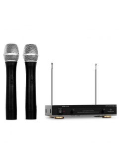 Auna Wireless Microphone System 2 Mics VHF Black