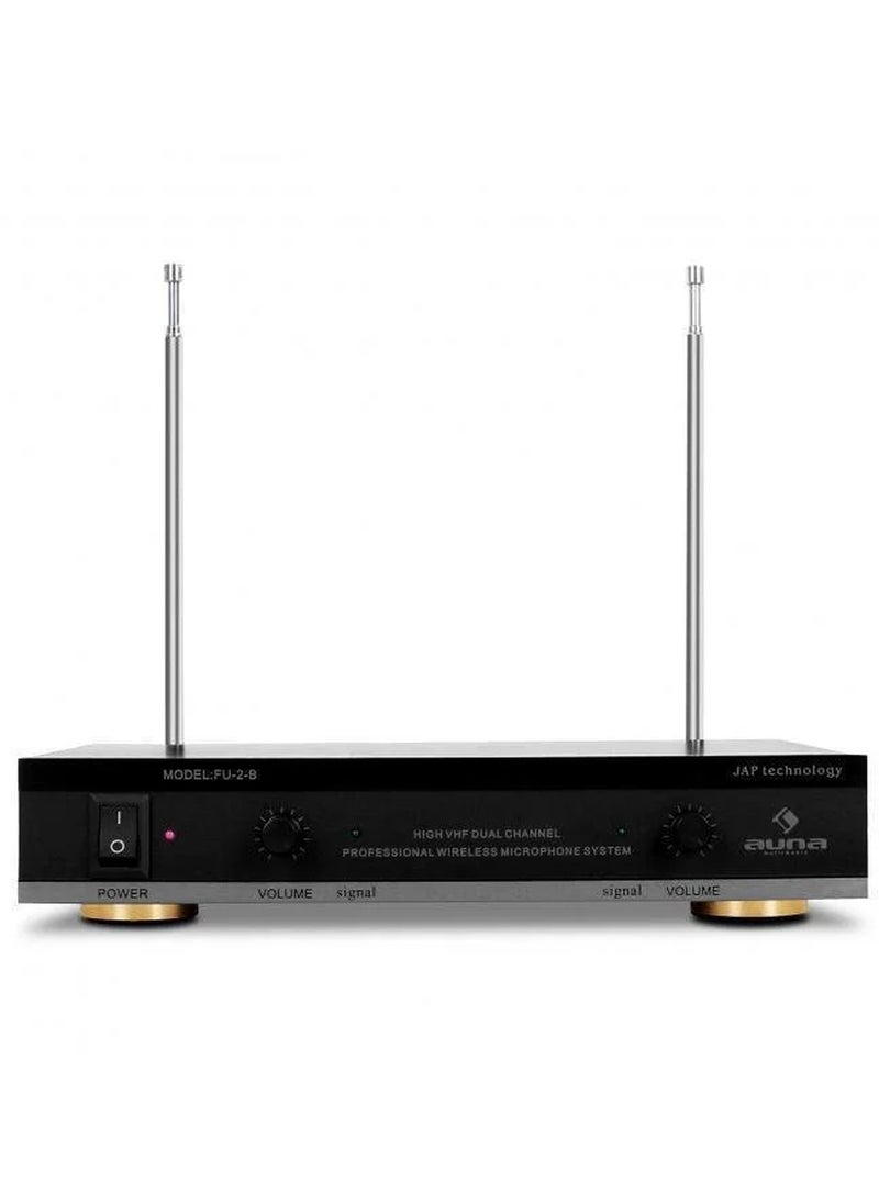 Generic - Auna Wireless Microphone System 2 Mics VHF Black - Image 1