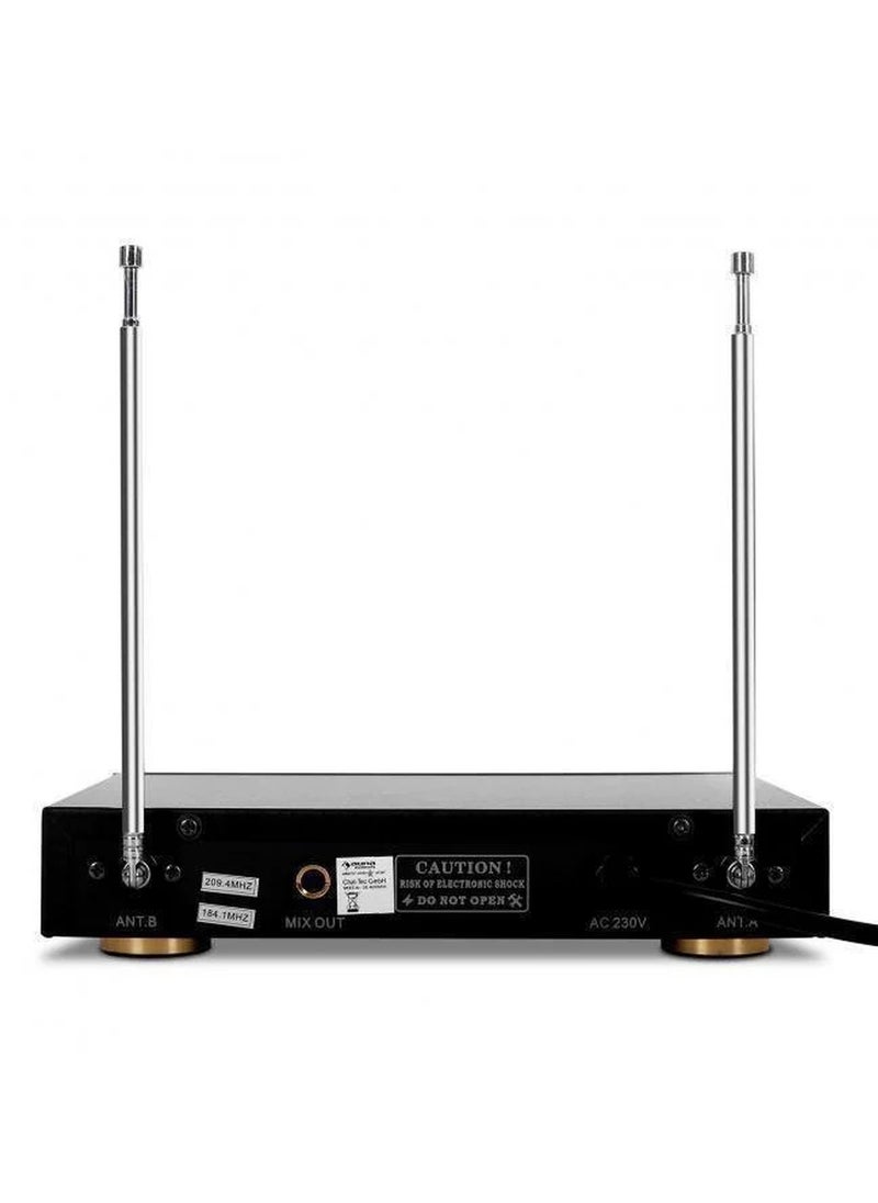 Generic - Auna Wireless Microphone System 2 Mics VHF Black - Image 1