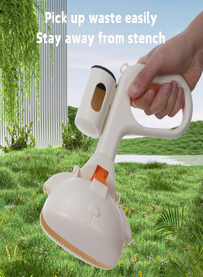 Yozuxan Off-White pet Poop Shovel Set | Easy to Carry, Light in Weight, for Pets to Clean Feces | with Bag and Carrying Clip | A Portable Tool Specially Designed for pet Owners. - Image 2