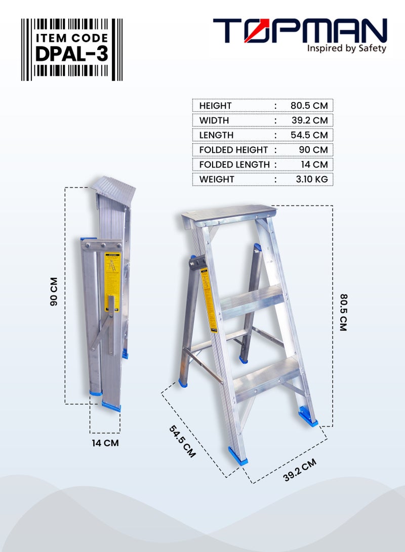 توب مان سلم ألومنيوم ثنائي الغرض 3 خطوات - Image 5