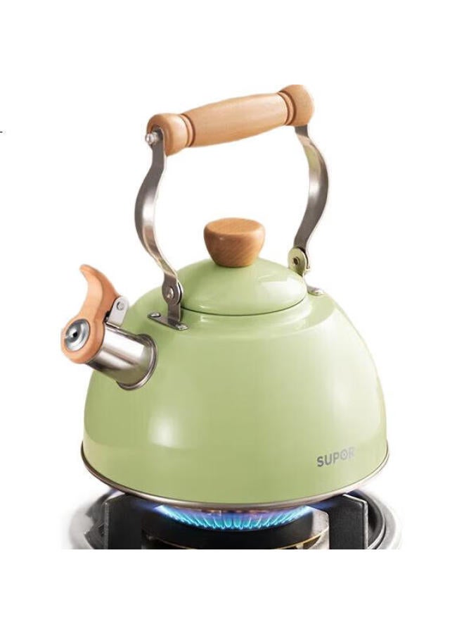 SUPOR Yumei Series Whistling Stainless Steel Kettle With Composite Bottom For Gas Stove, 2.5L White, Es25Ts01-W - Image 3