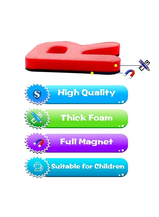 SpriteGru 123 قطعة حروف وأرقام مغناطيسية مع حروف كبيرة وصغيرة بالإضافة إلى رموز لمفردات الأبجدية والرياضيات (كل منها يقيس حوالي 1.2" × 1.5") - Image 3