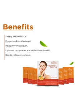 Vedicline Vitamin C Facial Kit With Aloe Vera Turmeric And Niacinamide For Glowing Skin 50Ml (Monodose Of 6 Sachet)  - Image 3