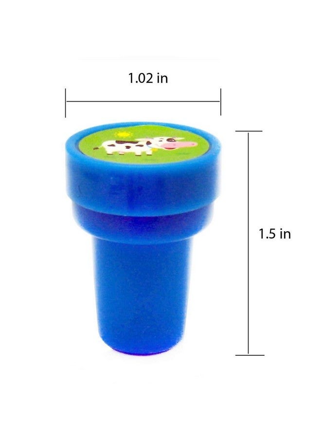 TINYMILLS Tiny Mills 24 Pcs Plastic Rubber Barnyard Farm Animals Stampers For Kids - Image 5