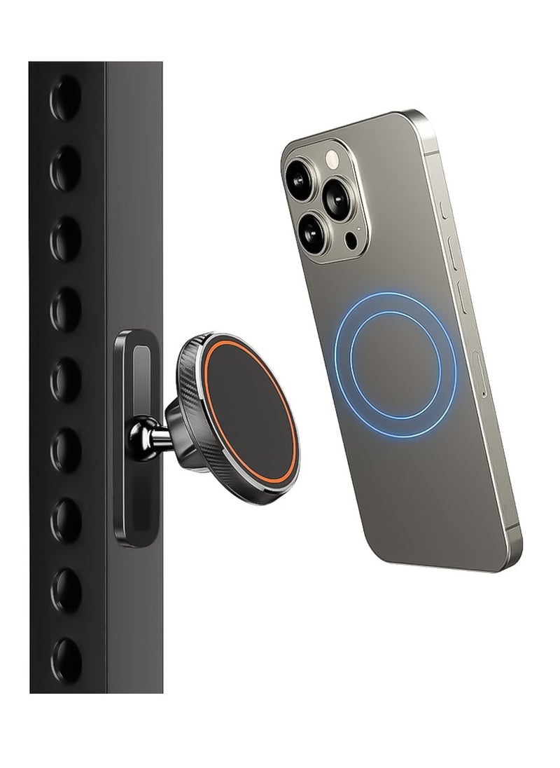 Generic Sports Phone Holder with Built-in a set of 17 N54 Neodymium Magnets, Pocket-sized, snap-on and go, fits gym euipment, golf cart bars, metal surfaces, A2C - Black  - Image 3