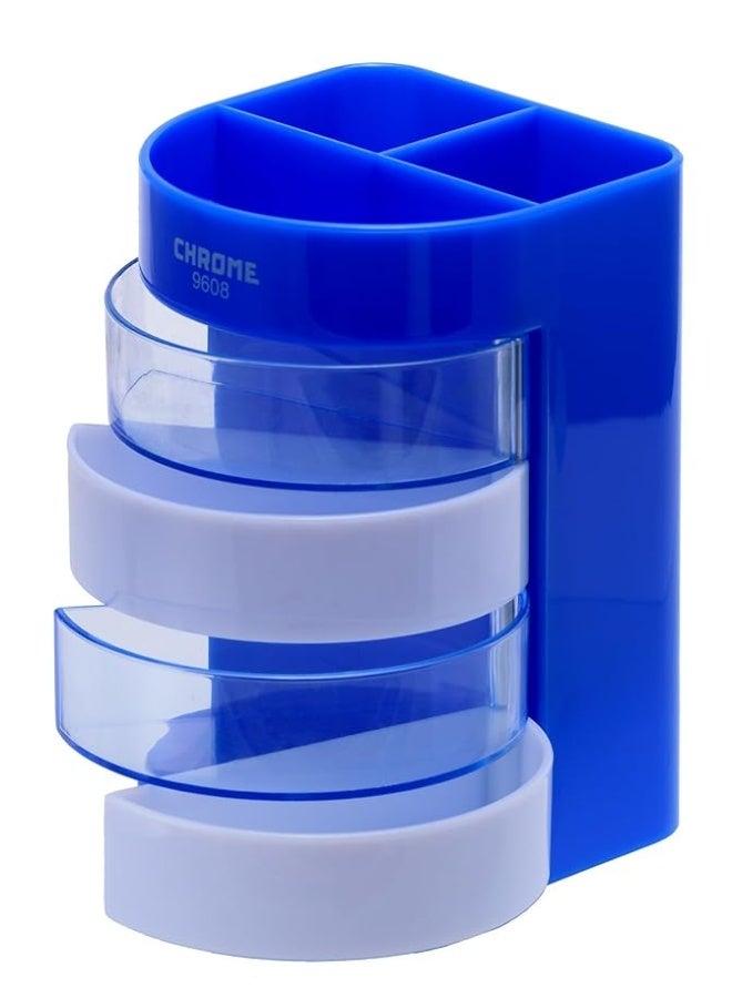 chrome Desk Director Pen Stand 9608 - Image 2