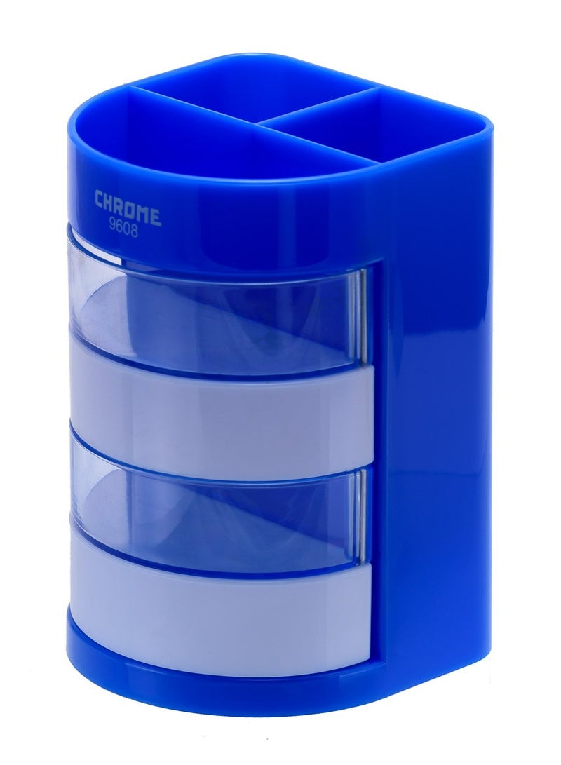 chrome Desk Director Pen Stand 9608 - Image 3