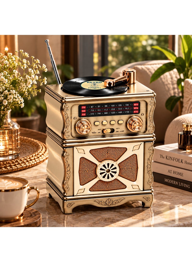 Feexot FX-2501B Retro Vintage Radio Decorative Ornament, Classic Tabletop Home Decor, Living Room & Office Decoration - Image 1