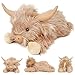 JellyMallow Highland Cow Weighted Stuffed Animals 5lbs 22in Cute Weighted Plush Highland Cow Stuffed Animal Cattle Plushies Ideal Gifts for Kids and Adults - Image 2