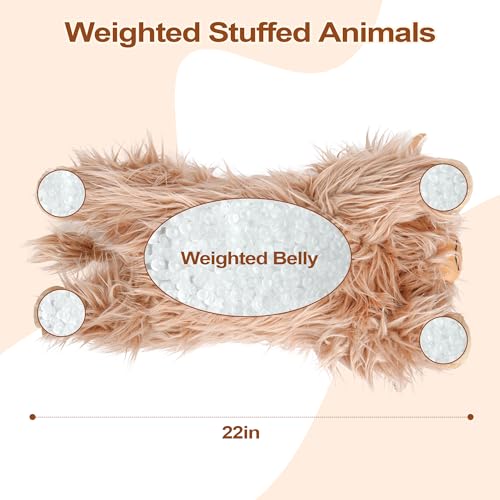 JellyMallow Highland Cow Weighted Stuffed Animals 5lbs 22in Cute Weighted Plush Highland Cow Stuffed Animal Cattle Plushies Ideal Gifts for Kids and Adults - Image 5