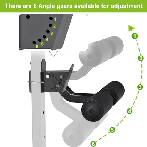 Kipika Nordic Hamstring Curl Squat Rack Attachment for 2" x 2" Power Rack with 5/8" or 1" Hole - Adjustable Leg Hold Down Attachment with Premium Leather Surface - for Ultimate Home Gym Experience - Image 2