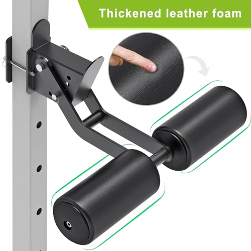 Kipika Nordic Hamstring Curl Squat Rack Attachment for 2" x 2" Power Rack with 5/8" or 1" Hole - Adjustable Leg Hold Down Attachment with Premium Leather Surface - for Ultimate Home Gym Experience - Image 4