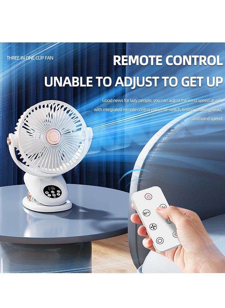 Generic Mini Fan Small, Clip Fan, Table Fan, USB Fan 5 Speeds and Strong Airflow | 3-speed Adjustable Light | Aroma Diffuser Pad Slot for Baby Stroller, Outdoor Camping, Desktop, Bedroom, Living Room, Office(F2)  - Image 3