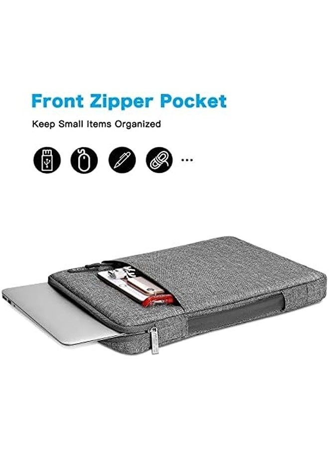 13–13.3 Inch 360 Protective Vertical Sleeve | Laptop Bag with Small Case & Trolley Belt – Gray
