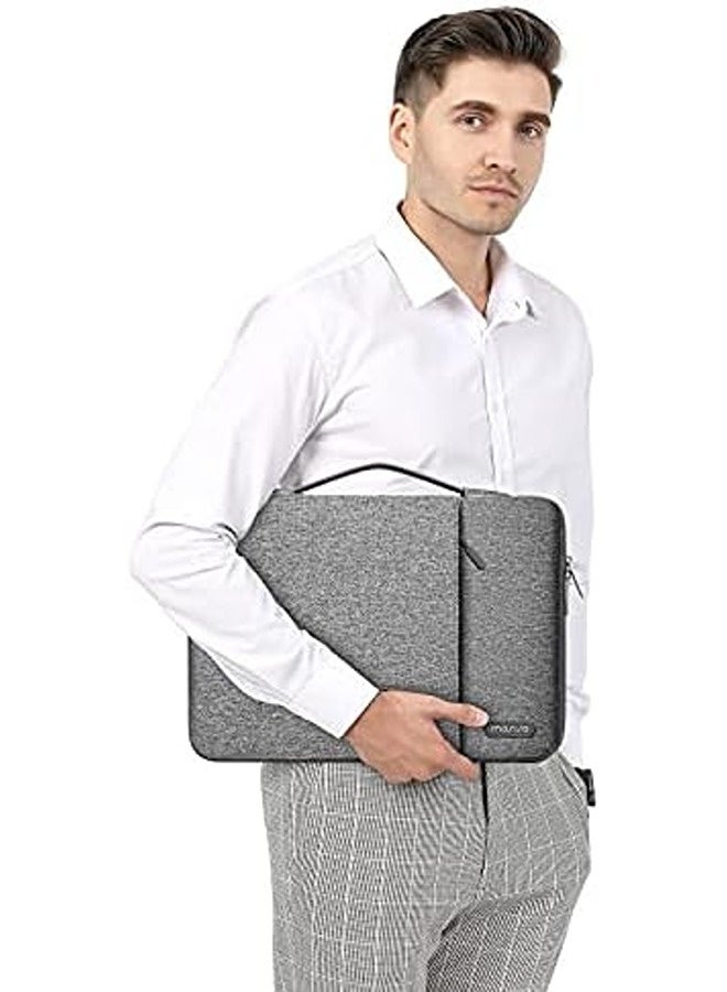 13–13.3 Inch 360 Protective Vertical Sleeve | Laptop Bag with Small Case & Trolley Belt – Gray