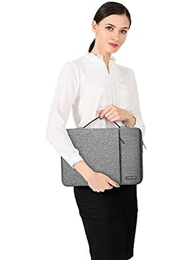 13–13.3 Inch 360 Protective Vertical Sleeve | Laptop Bag with Small Case & Trolley Belt – Gray