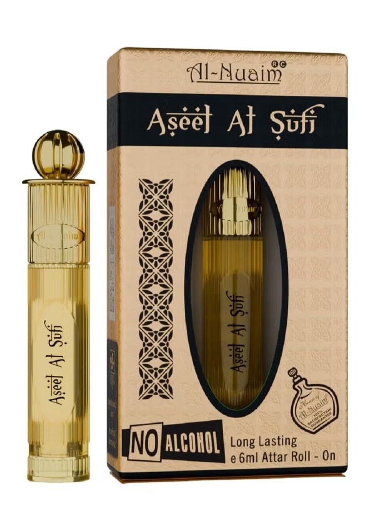 Al Nuaim Al-Nuaim Aseel Al Sufi Attar Roll On Perfume Oil, Alcohol-Free, 6ml - Image 1
