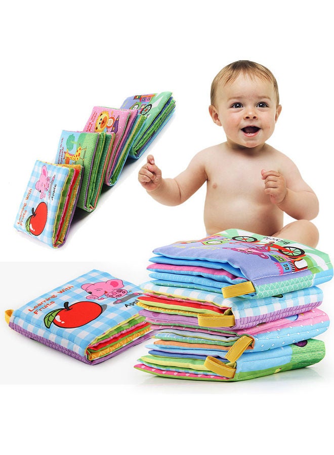 4-Piece Early Educational Baby English Cognitive Palm Book - Image 1
