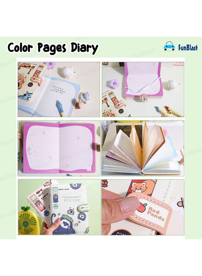 FunBlast FunBlast Kawaii 3D PU Leather Diary, Notebook Color Pages Diary with Magnetic Strap Lock, Journal Diary for Girls, Diary Set Notebooks for Girls, Size A5 (112 Pages) (Print May Vary) (Zoo)  - Image 4